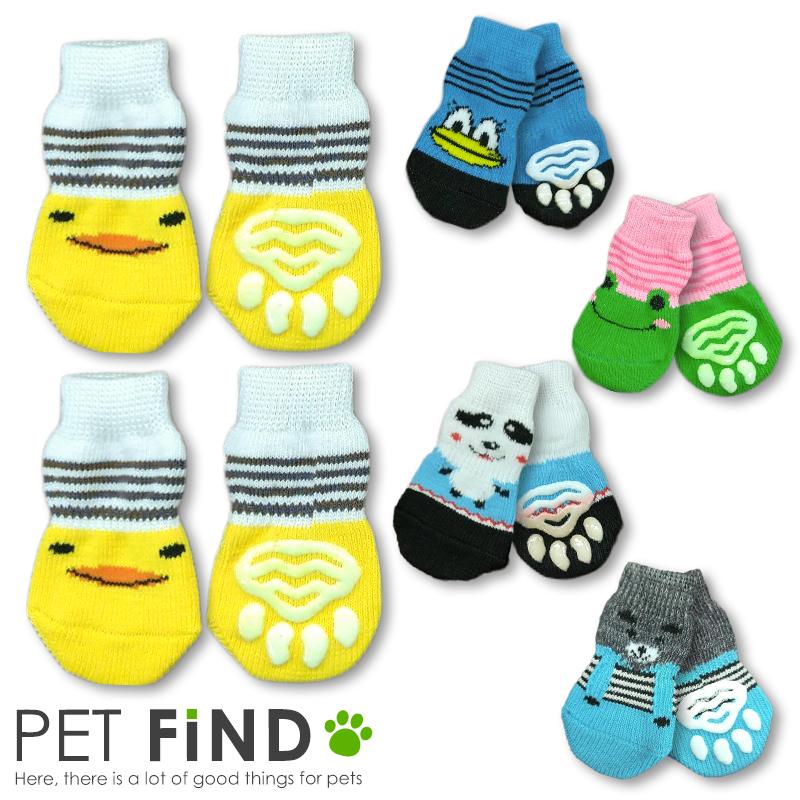 犬の靴下 ドッグソックス 犬 靴下 犬用靴下 4つ足 S M L 滑り止め ひよこ ダッグ カエル パンダ クマ Socks 002 Pet Find Yahoo ショッピング店 通販 Yahoo ショッピング