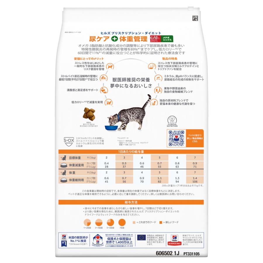 ヒルズ 【2袋セット】ヒルズ 食事療法食 猫用 c/d シーディー マルチ