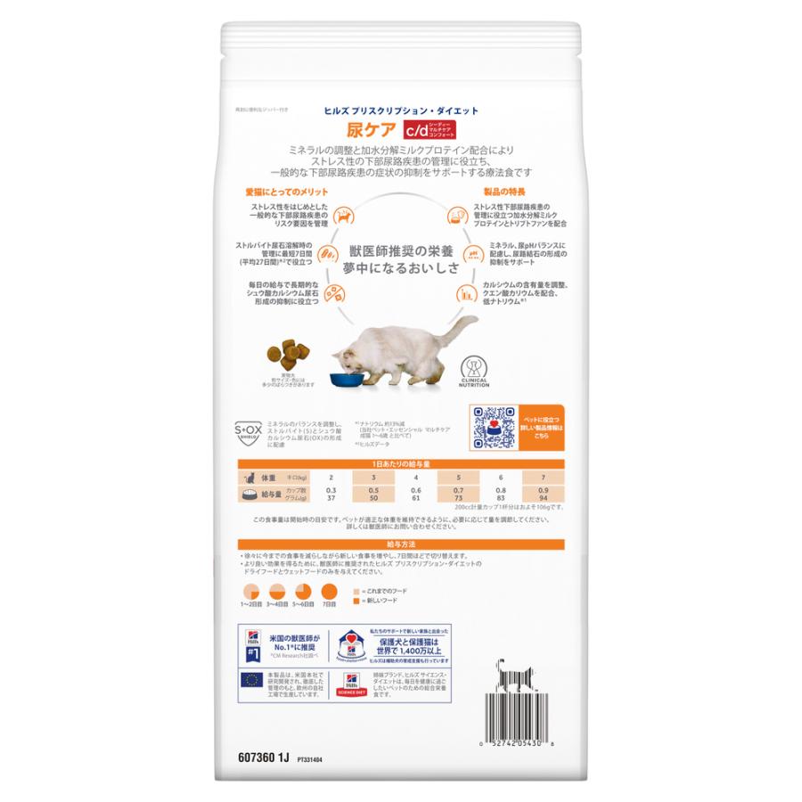 ヒルズ 【2袋セット】ヒルズ 食事療法食 猫用 c/d シーディー マルチ