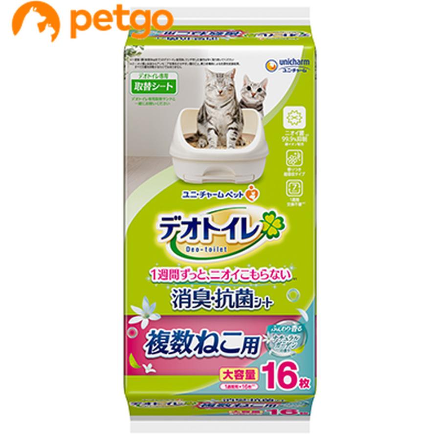 ユニチャーム デオトイレ 複数ねこナチュラルガーデン16枚×6袋 ユニ・チャーム ペットケア デオトイレ 複数ねこ用 消臭・抗菌シート