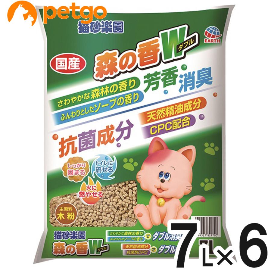 猫砂楽園 森の香ダブル 7L×6個【まとめ買い】 の商品画像