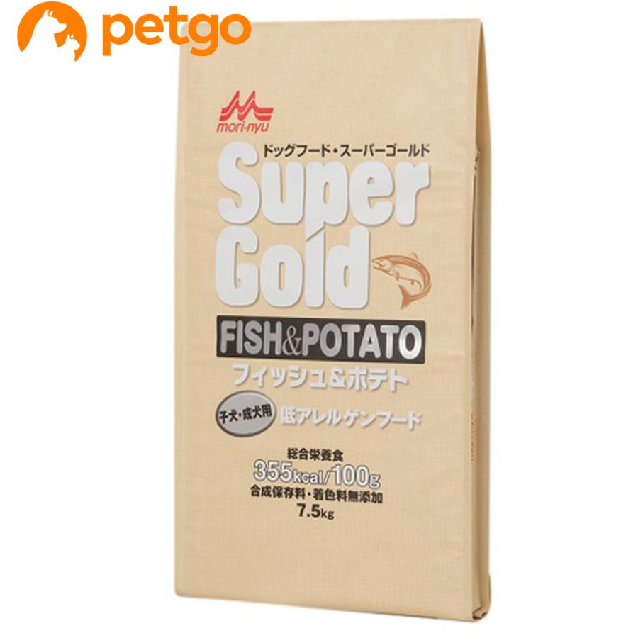 森乳 スーパーゴールド フィッシュ＆ポテト 子犬・成犬用 低アレルゲンフード 7.5kg | 森乳サンワールド
