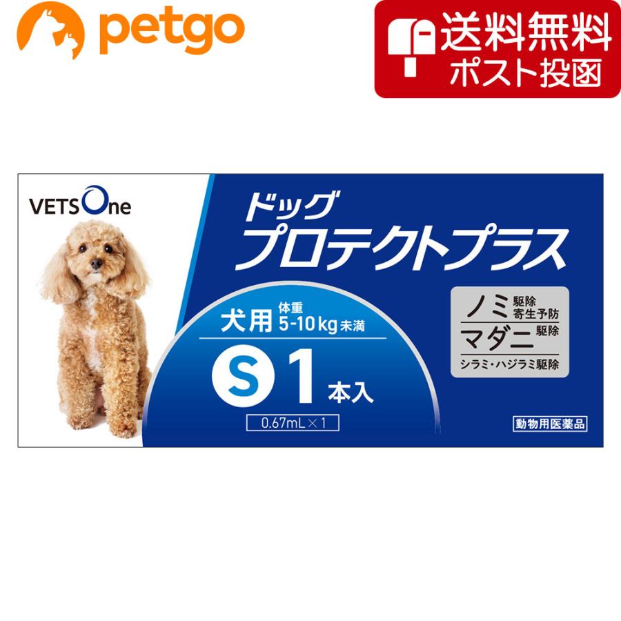 【ネコポス(同梱不可)】ベッツワン ドッグプロテクトプラス 犬用 S 5kg〜10kg未満 1本 (動物用医薬品) | プロテクトプラス