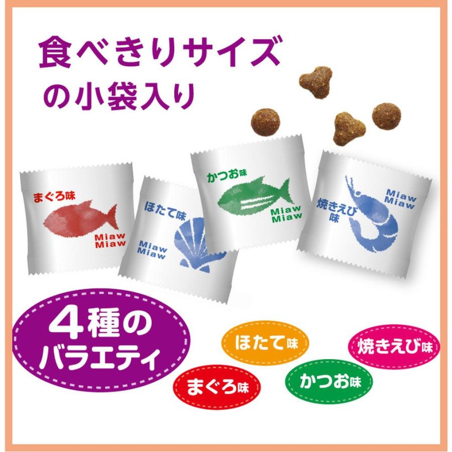MiawMiaw(ミャウミャウ)スナッキー 4種のバラエティ まぐろ味・かつお