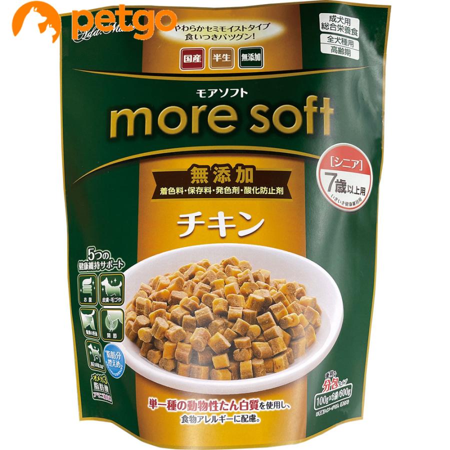 more soft PREMIUM チキン シニア 600g ×6箱 アドメイト モアソフト チキン シニア 犬用 600g : ペットゴー ヤフー