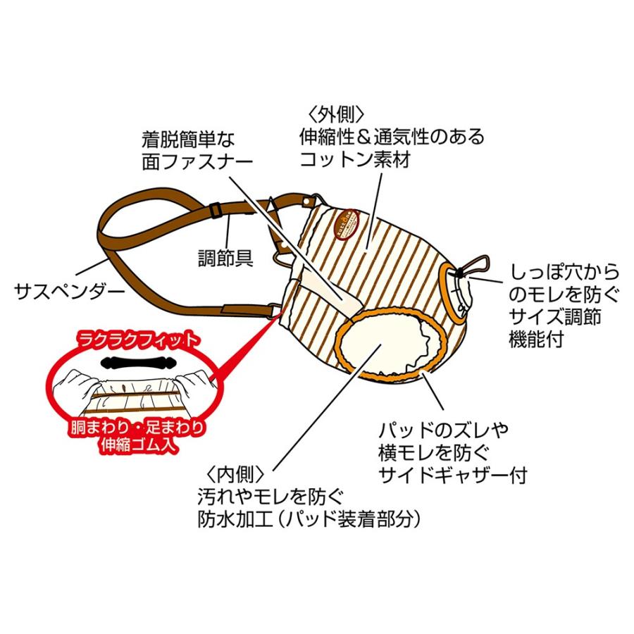 ペティオ zuttone(ずっとね) 老犬介護用 おむつパンツ M : ペットゴー