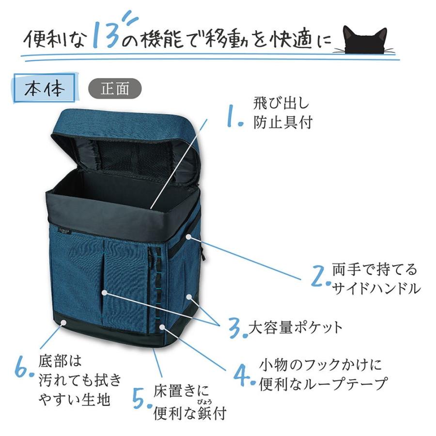 アドメイト Liscio CAT(リシオキャット) リュックキャリー ネイビー