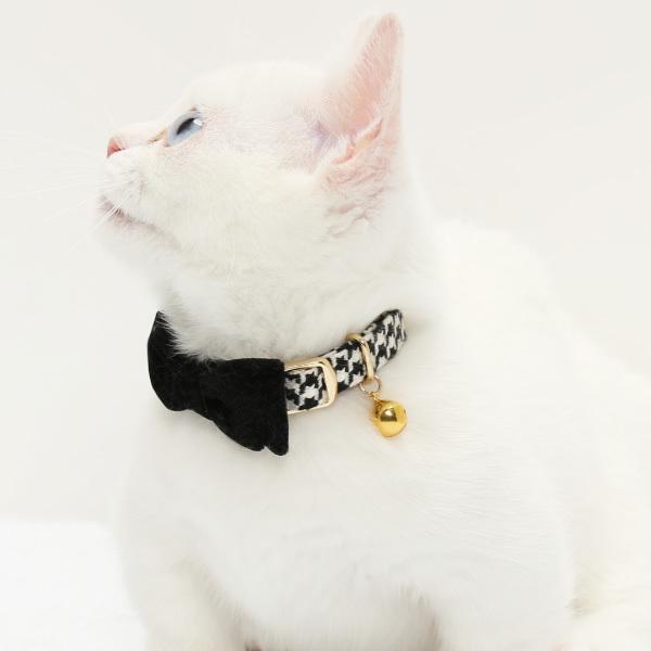 猫 首輪 名入れ 「 千鳥 」 ( 迷子札付き 仕様 ) 名札 飼い主名
