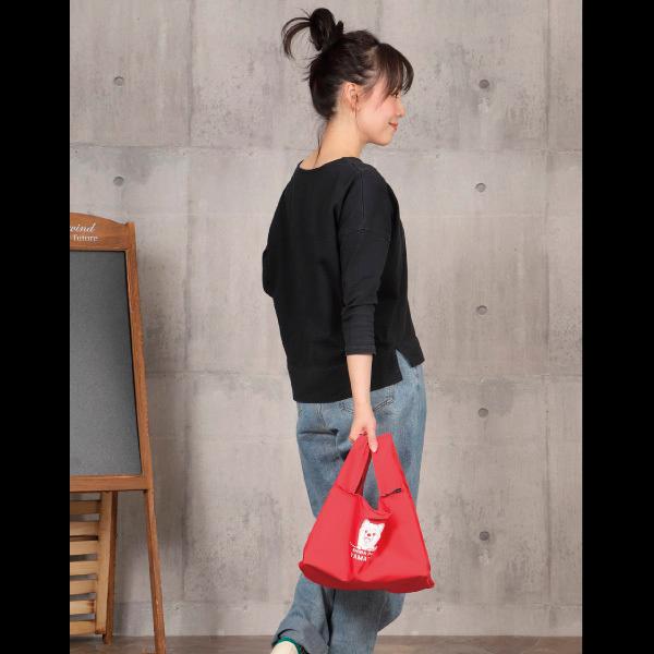 犬 エコバッグ コンビニバッグ イラスト 「 くるりとランチ ＆ お散歩バッグ 」 ひょっこり シリーズ  ポリエステル ECO 折りたたみ クルリトランチバッグ |  | 17