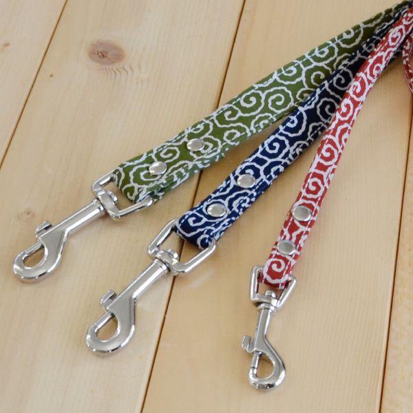 犬リード 千万両 Sサイズ Mサイズ Lサイズ 単品 チャーム付き唐草模様