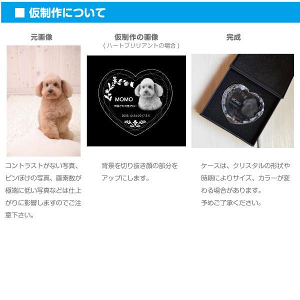 メモリアル 犬 猫 「 MYフォト メモリアルクリスタル ( ブリリアントカット )」 形状3種類 オーダーメイド クリスタルガラス ペット 位牌 お供え 思い出 彫刻_7