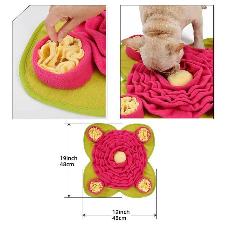 訓練毛布 餌マット 嗅覚訓練 ストレス解消 ノーズワーク 運動不足 ペット用品 集中力向上 ペットおもちゃ 性格改善 遊び場所 犬猫兼用 知育玩具 送料無料 |  | 06