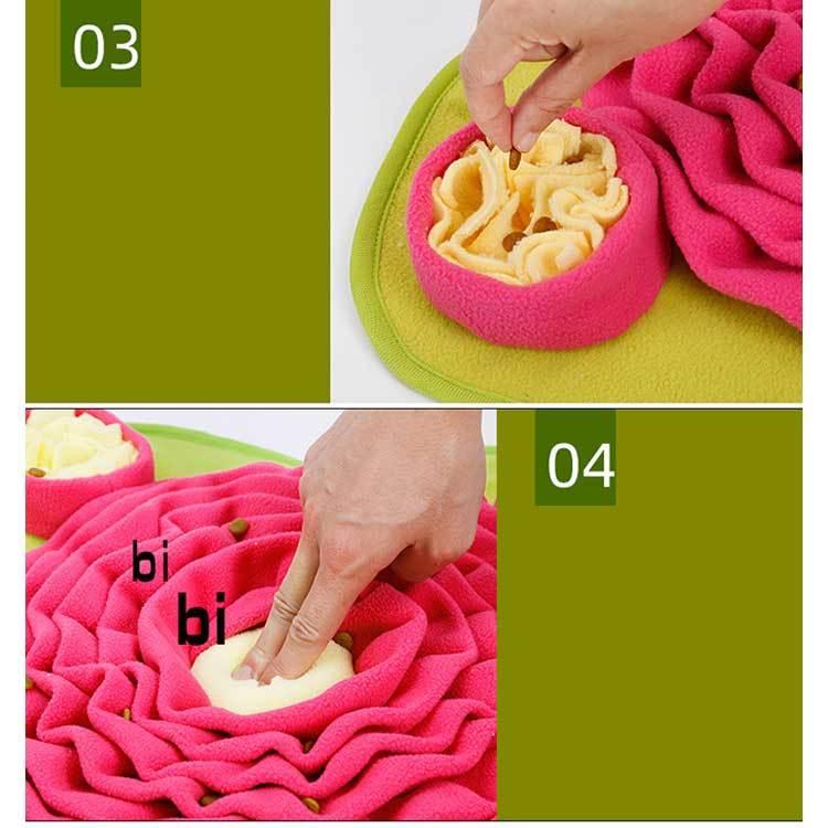 訓練毛布 餌マット 嗅覚訓練 ストレス解消 ノーズワーク 運動不足 ペット用品 集中力向上 ペットおもちゃ 性格改善 遊び場所 犬猫兼用 知育玩具 送料無料 |  | 08