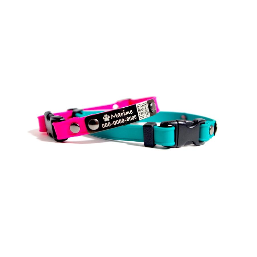 犬 防水 チョーカー 超軽量エアリースリム おしゃれ QRコード 猫 超