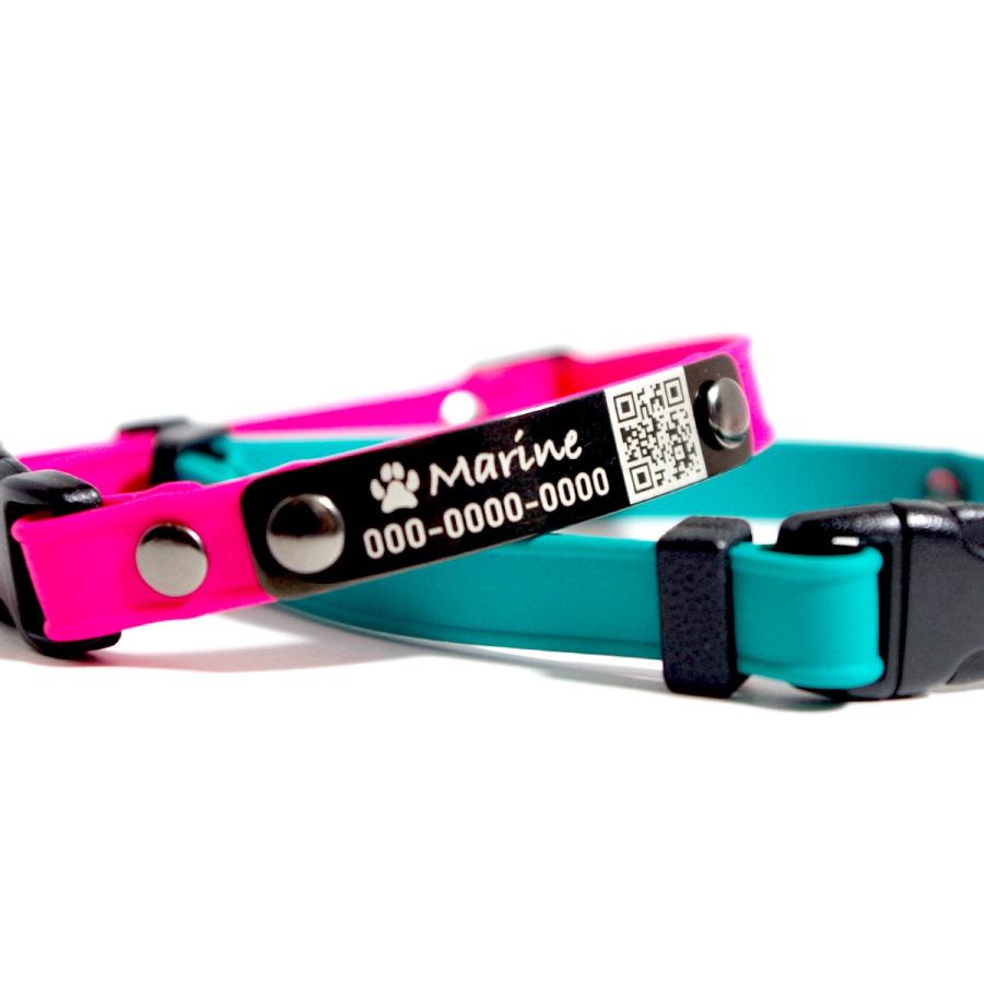 犬 防水 チョーカー 超軽量エアリースリム おしゃれ QRコード 猫 超
