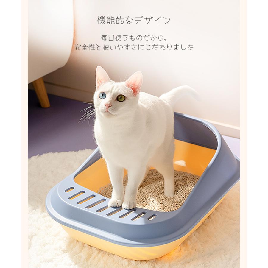 猫トイレ 大きめ トイレトレー カラフル オープンタイプ おしゃれ かわいい すのこ付き Petifam スコップ付きカラフル猫用トイレ Lサイズ ペットグッズ専門店petifam 通販 Yahoo ショッピング