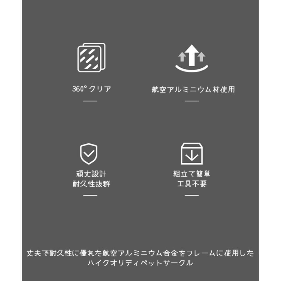 爆買ウルトラSALE 犬 サークル ケージ Petifam クリアサークル 8面
