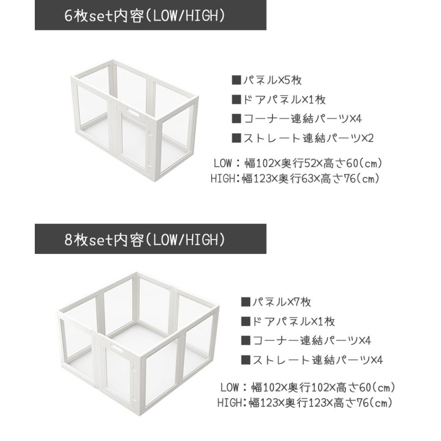 ペット用品 犬 サークル ケージ Petifam カラーフレームクリアサークル