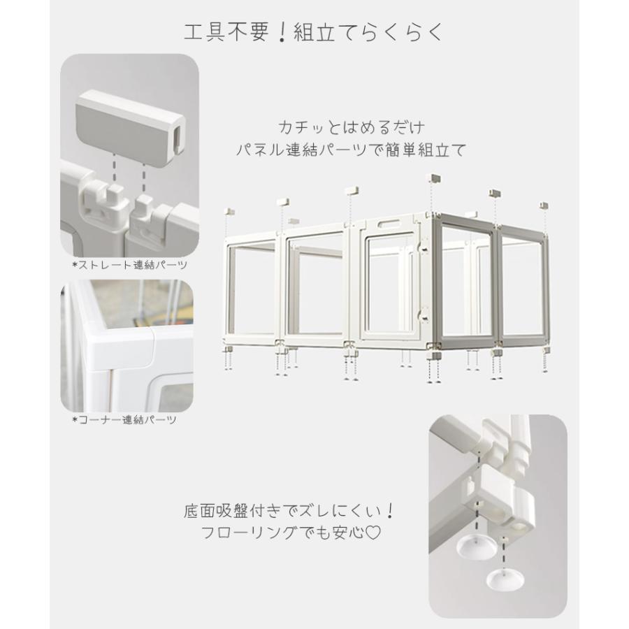 ペット用品 犬 サークル ケージ Petifam カラーフレームクリアサークル