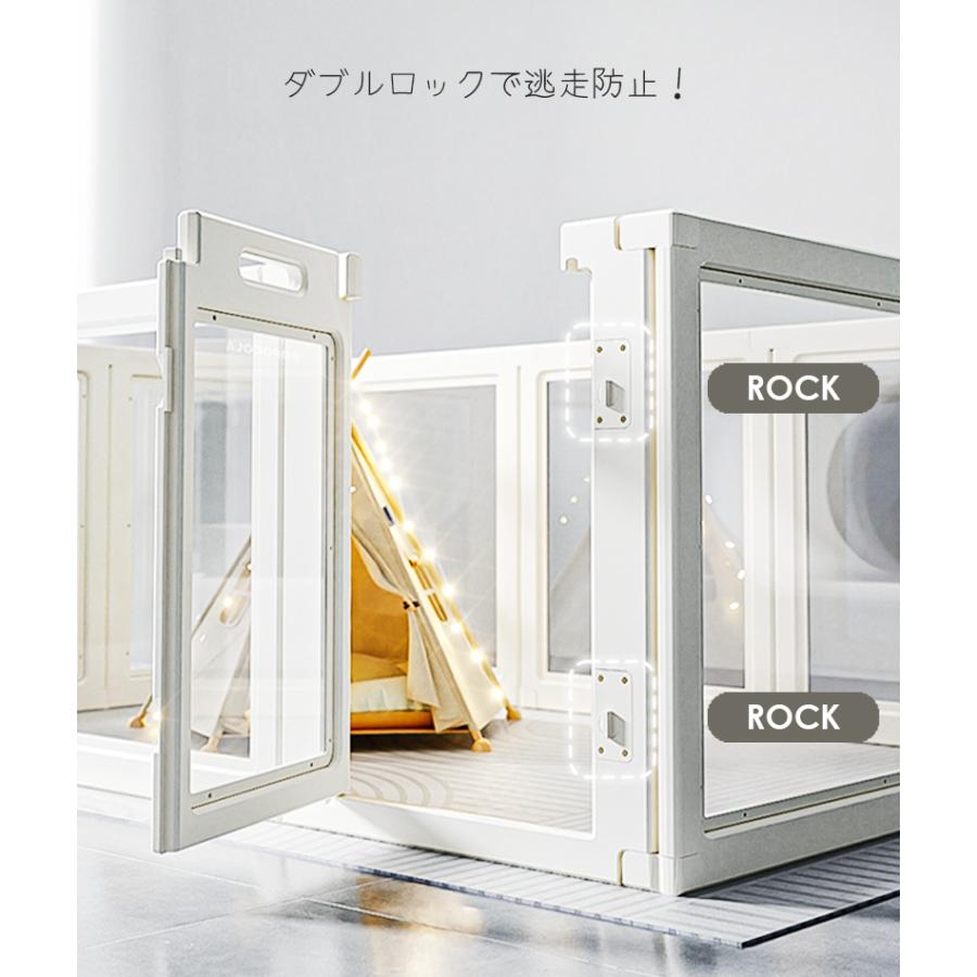 ペット用品 犬 サークル ケージ Petifam カラーフレームクリアサークル