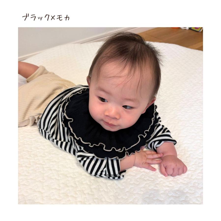 スタイ 日本製 新生児 0歳 フリル ベビー baby シンプル 女の子 男の子