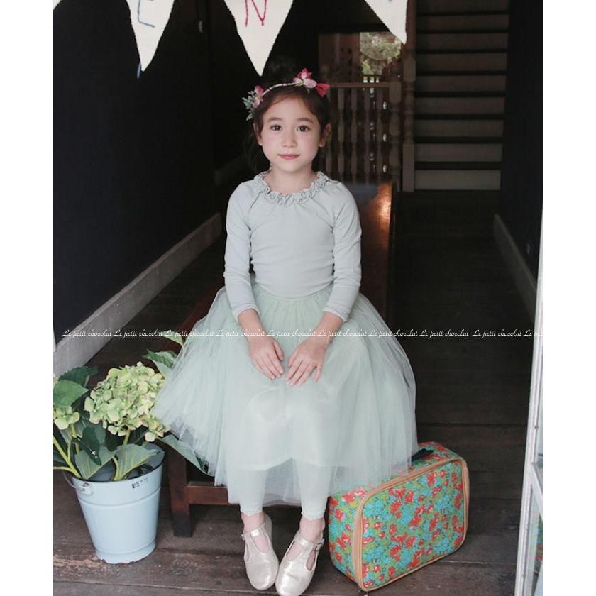 レギンス アンバー AMBER 韓国子供服 レース パステルカラー : am  