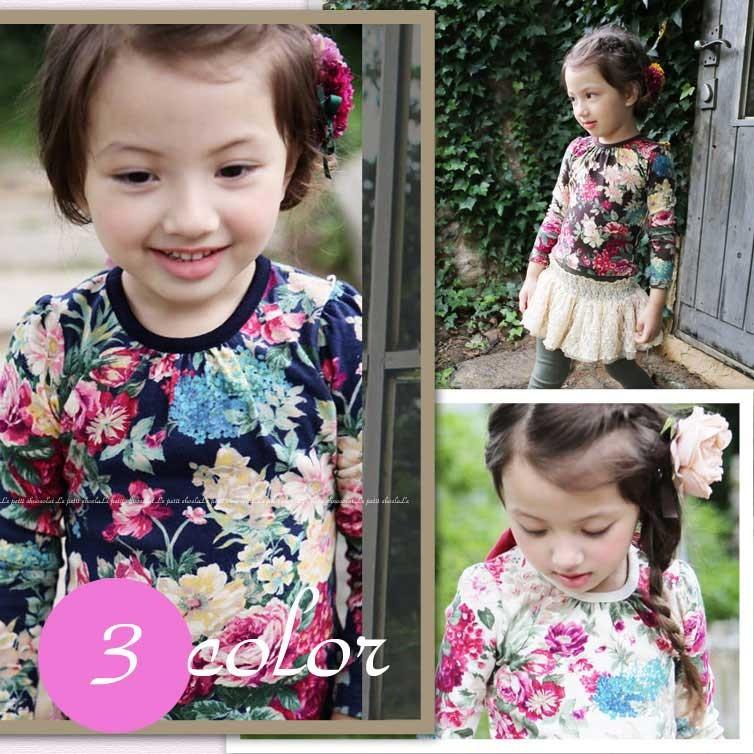Flo フロー 花柄 Tee Tシャツ カットソー 韓国子供服 韓国 子供服 Fo a Le Petit Chocolat プチショコラ 通販 Yahoo ショッピング
