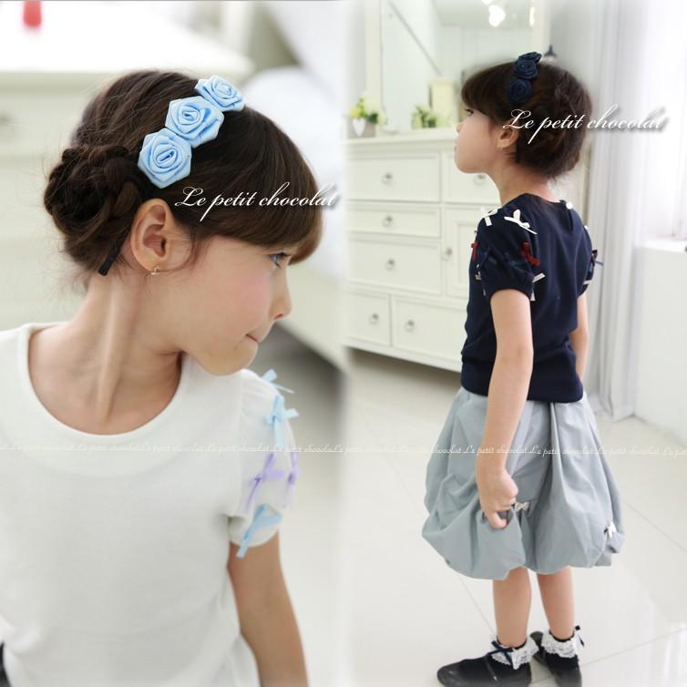 カチューシャ 子供 キッズ トリプルローズ 花 ヘアアクセサリー 入園式