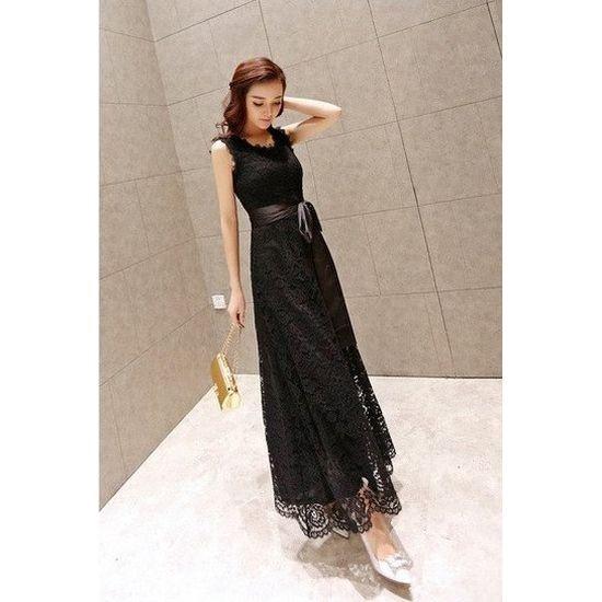 ロング ドレス ワンピース Aライン 総レース リボン ベルト 大人 清楚 白 ホワイト 黒 ブラック 10代 代 30代 40代 Stdl151 プチプラドレス 通販 Yahoo ショッピング