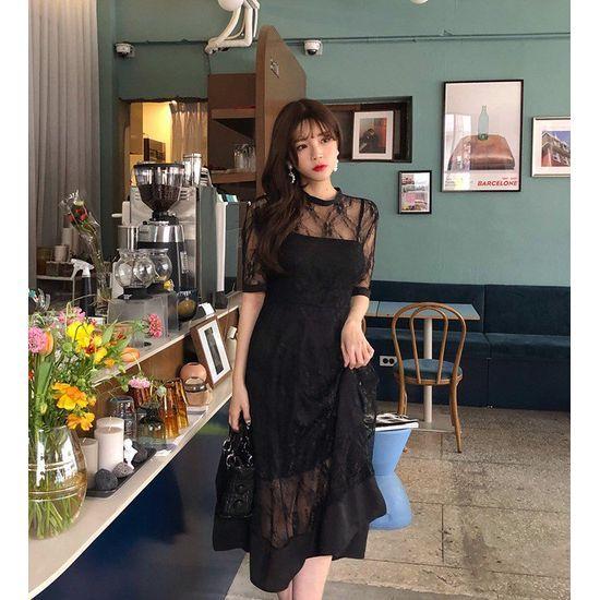 パーティードレス 韓国 即納 結婚式 二次会 安い おしゃれ お呼ばれ 謝恩会 ワンピース 成人式 同窓会 可愛い ブラック ロング 個性的 プチプラ Stdl501 プチプラドレス 通販 Yahoo ショッピング