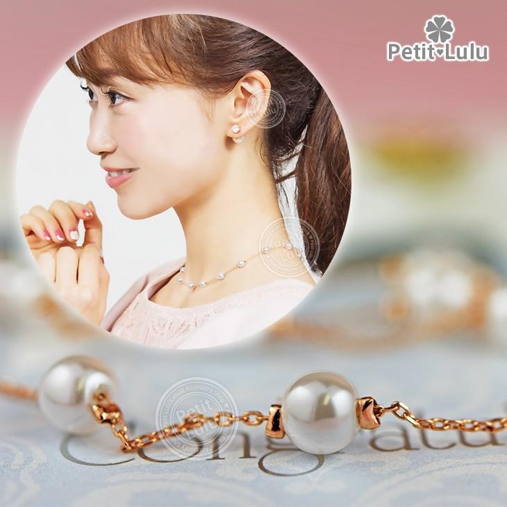 Petit Lulu（プチルル） ネックレス レディース パールネックレス 小粒 