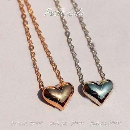 Petit Lulu（プチルル） ネックレス レディース ハート ぷっくりハート