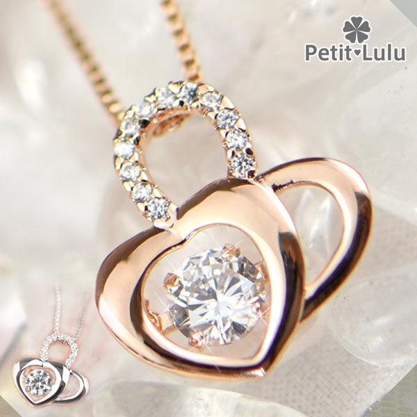 ホワイトデー お返し ネックレス レディース ペンダントネックレス 揺れる ベネチアンチェーンネックレス ダブルハート 女性 彼女 誕生日 プレゼント ギフト