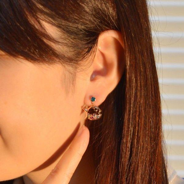 Petit Lulu（プチルル） ピアス レディース スワロフスキー 彩石 7色