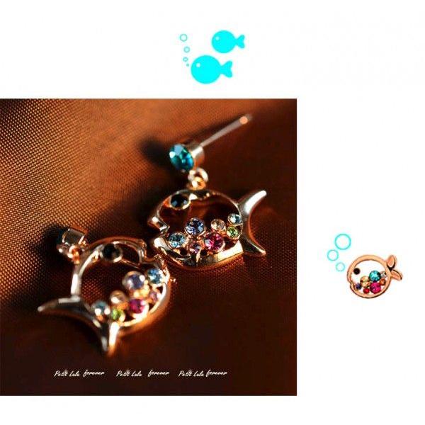 Petit Lulu（プチルル） ピアス レディース スワロフスキー 彩石 7色