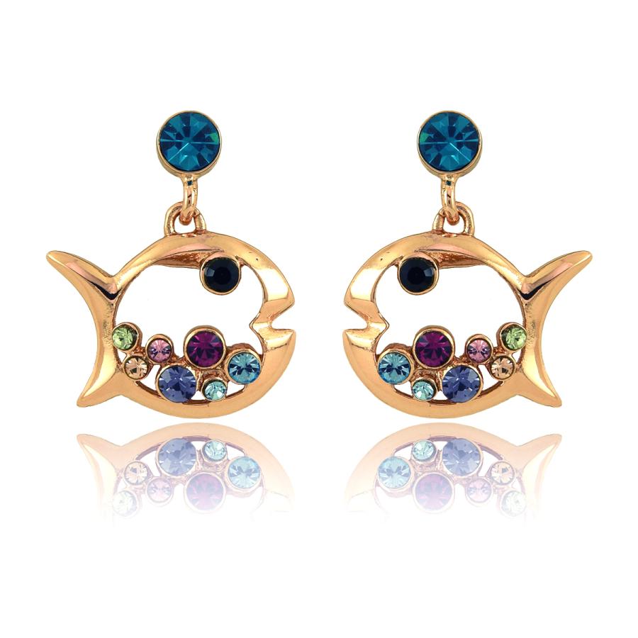 Petit Lulu（プチルル） ピアス レディース スワロフスキー 彩石 7色