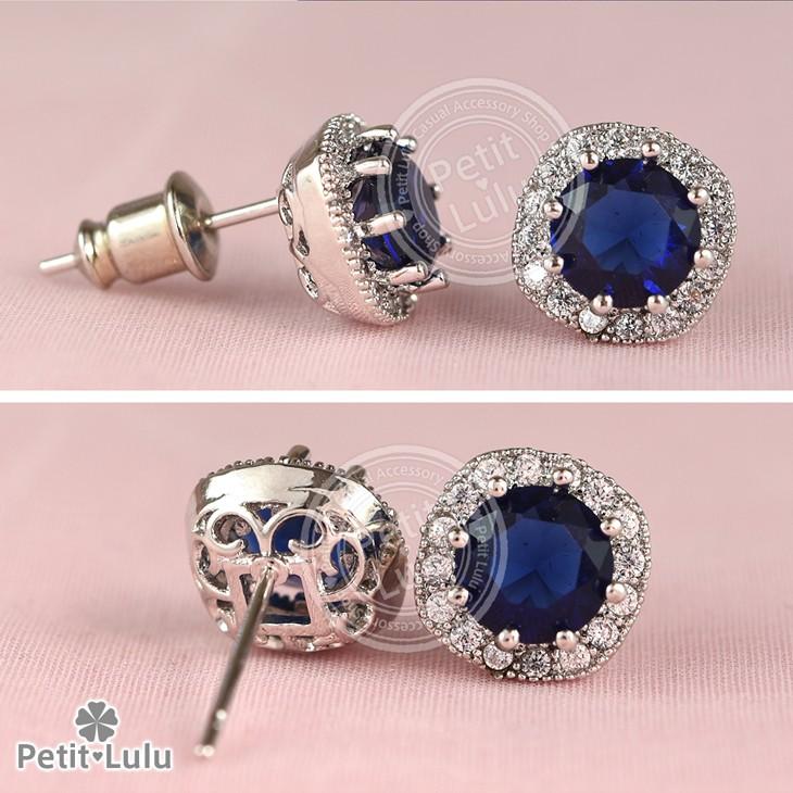 Petit Lulu（プチルル） ピアス レディース オーシャンブルー 