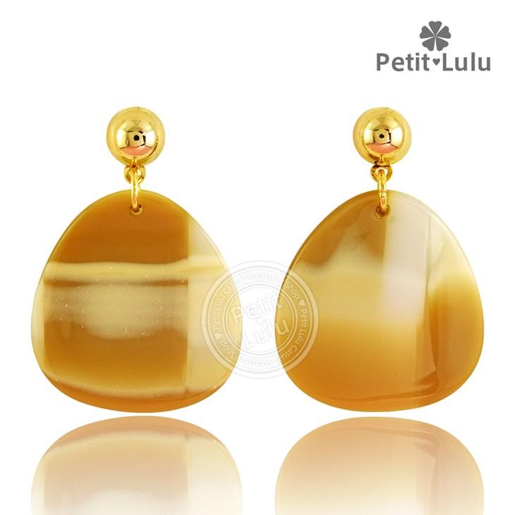 Petit Lulu（プチルル） ピアス レディース トライアングル ドロップ 