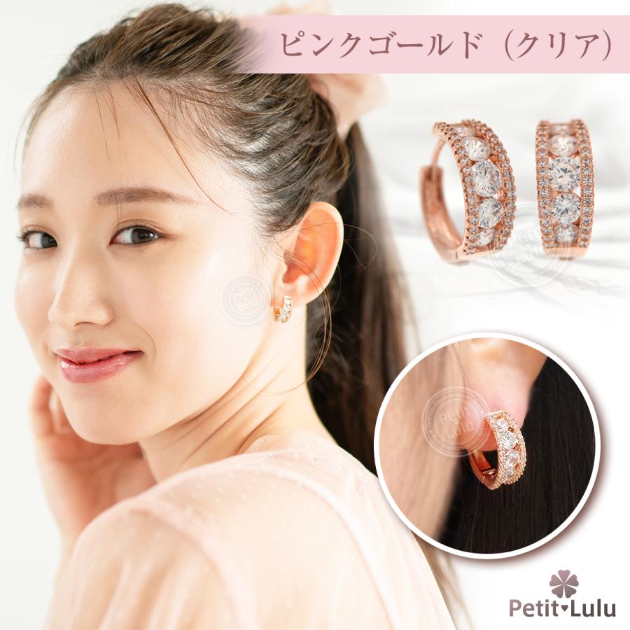Petit Lulu（プチルル） ピアス フープピアス レディース 18金仕上げ 