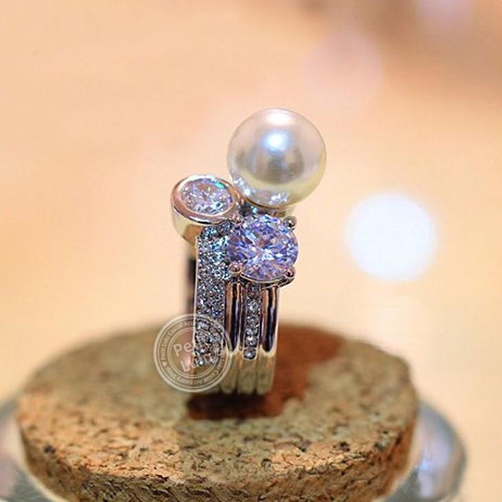 Petit Lulu 指輪 レディース リング 大粒パール 輝き 豪華  