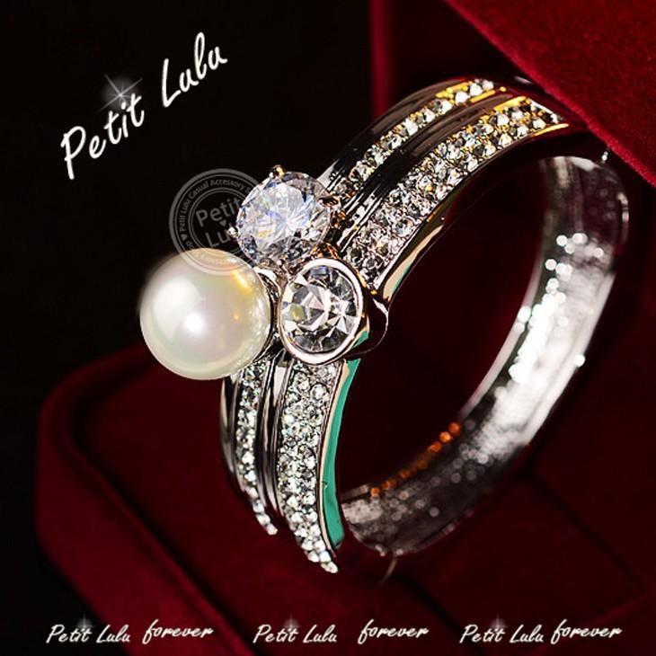 Petit Lulu 指輪 レディース リング 大粒パール 輝き 豪華  