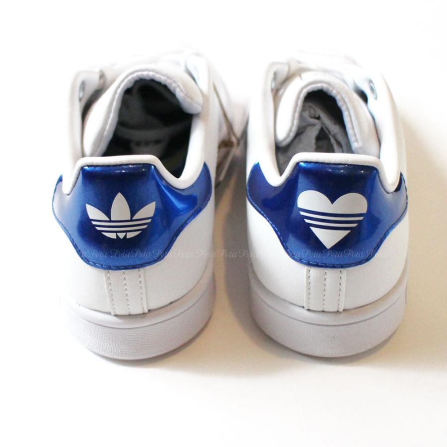 格安 限定モデル 23cm ハート ブルー 希少カラー スタンスミス メタリック スニーカー
