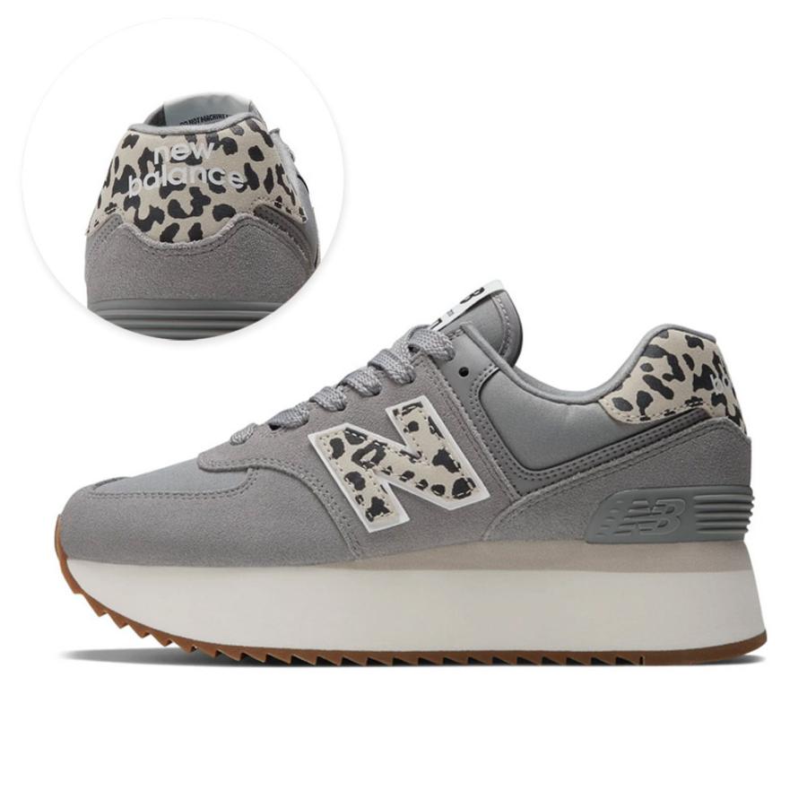 New Balance ニューバランス WL574ZDB 厚底スニーカー ゼブラ柄 グレー アニマル柄 NBWL574ZDBリクエスト型