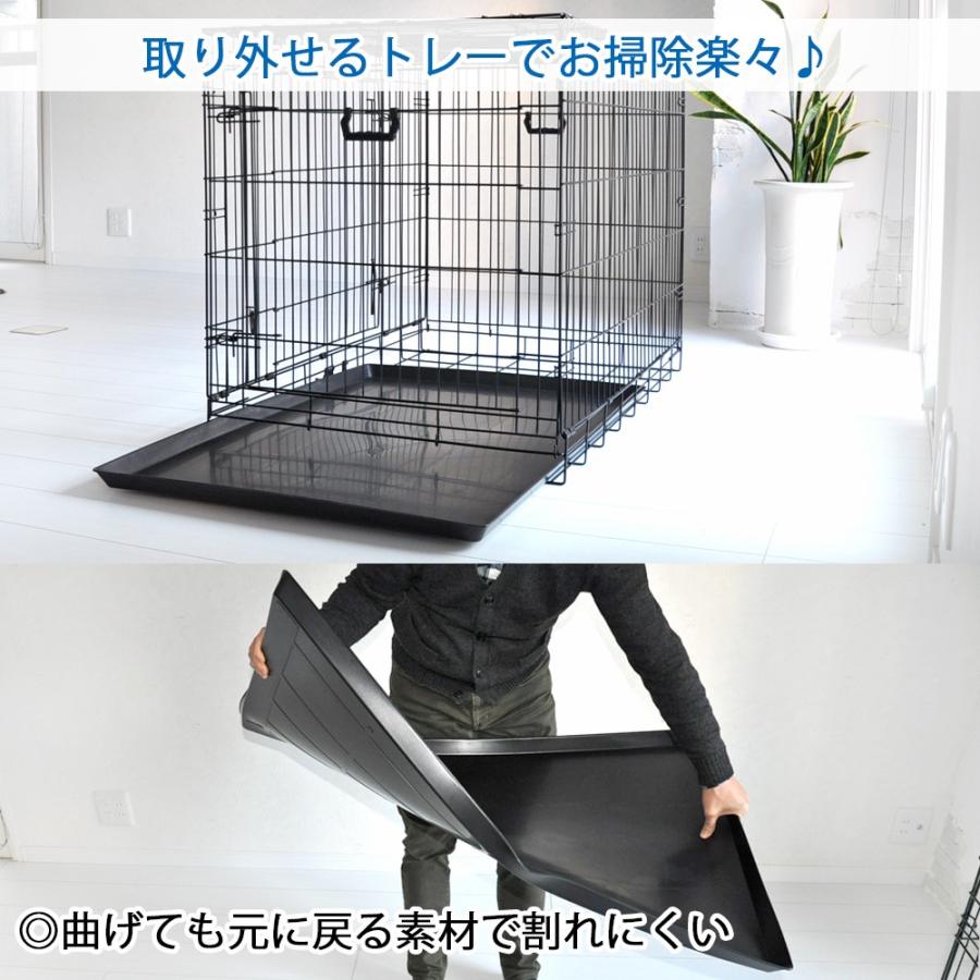 ペットケージ 折りたたみ式 スリードア Xl 106 5cm 69 5cm 高さ77 7cm トレイ付 中型犬 大型犬 犬用ケージ 返品 キャンセル不可 Jan プチリュバンヤフーショップ 通販 Yahoo ショッピング