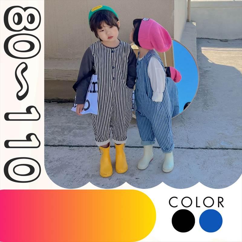 東京トガリ バンビちゃんストライプオーバーオール 東京トガリ バンビ