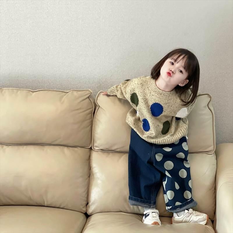 モックネック水玉セーター 女の子 男の子 ベビー キッズ 長袖 90 100 110 秋 冬 韓国子供服 |  | 03