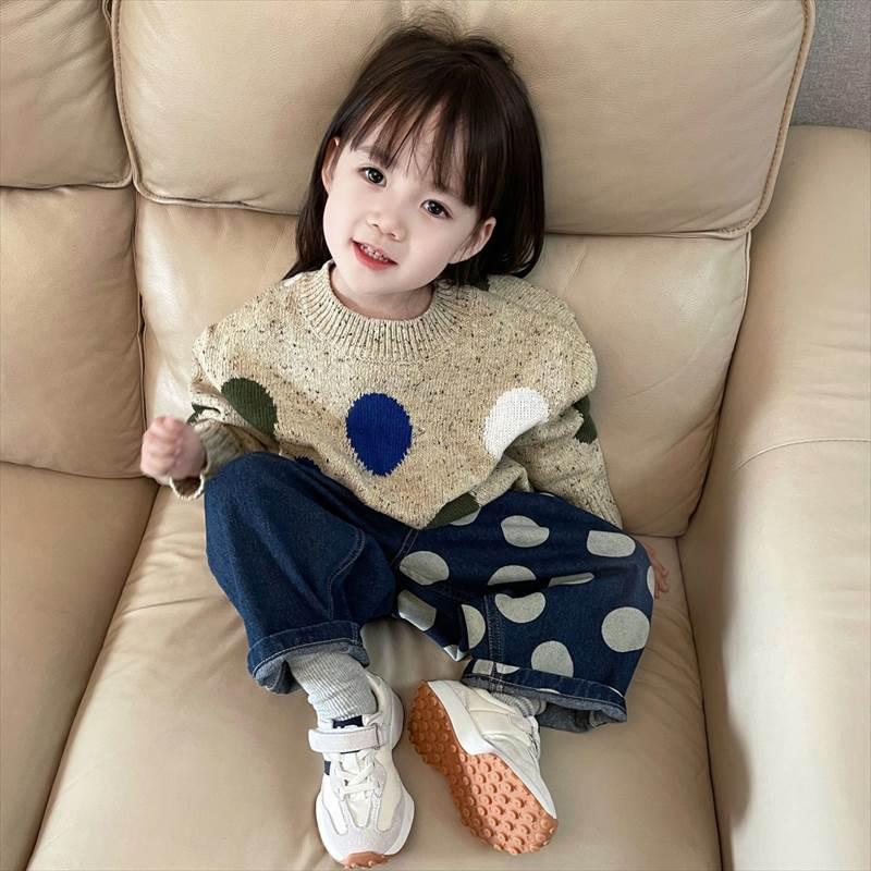 モックネック水玉セーター 女の子 男の子 ベビー キッズ 長袖 90 100 110 秋 冬 韓国子供服 |  | 04