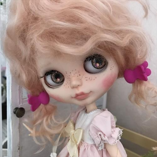 ドール用 ヘアクリップ 小さいドール用 お花 うさぎ ミッキー型