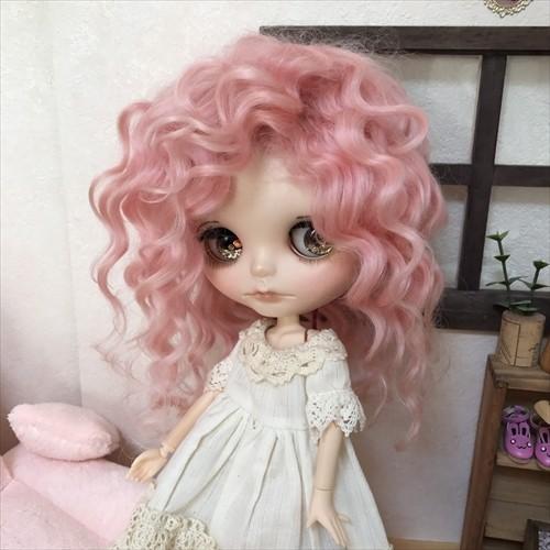 ☆モヘア ピーチホイップ☆ ブライス ウィッグ モヘア ドール用 Blythe