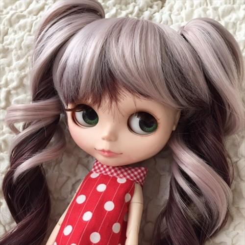 ブライス ウィッグ モヘアウィッグ 海外作家 シルバーピンク